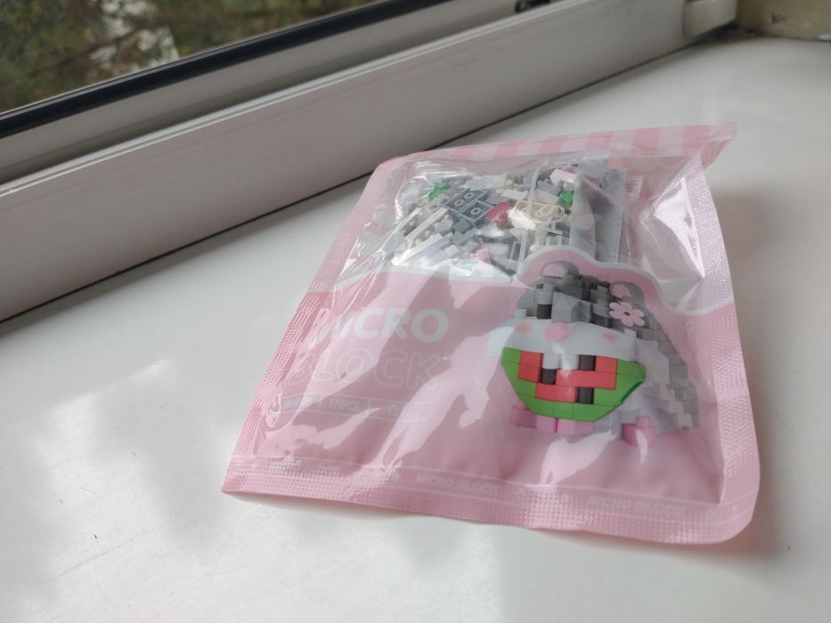 Klocki figurka 3d lego Bricks królik z arbuzem Wielkanoc prezent