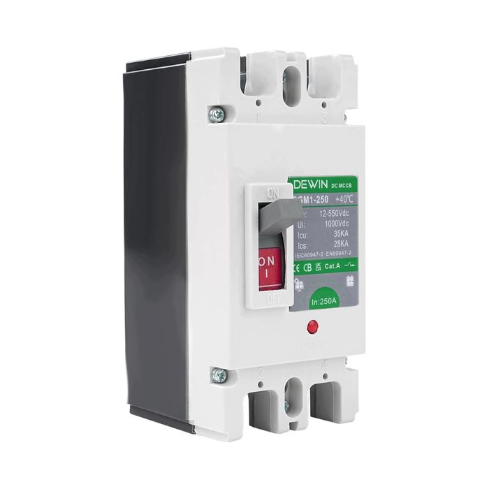 Wyłącznik prądu stałego DEWIN 250A 500V, w obudowie typu MCCB