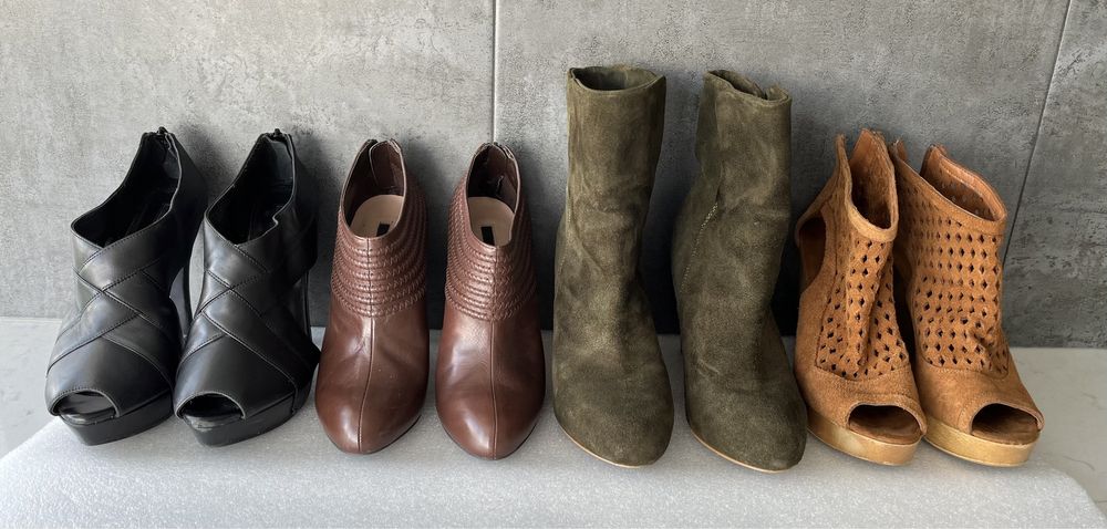 Pack 4 botins plataforma - Tamanho 38