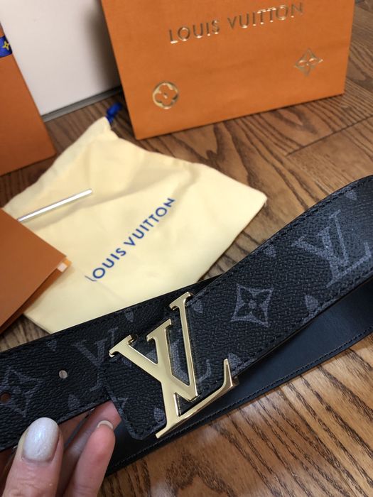 Pasek LOUIS VUITTON 80-125cm skora canvas i naturalna nr seryjny ebene