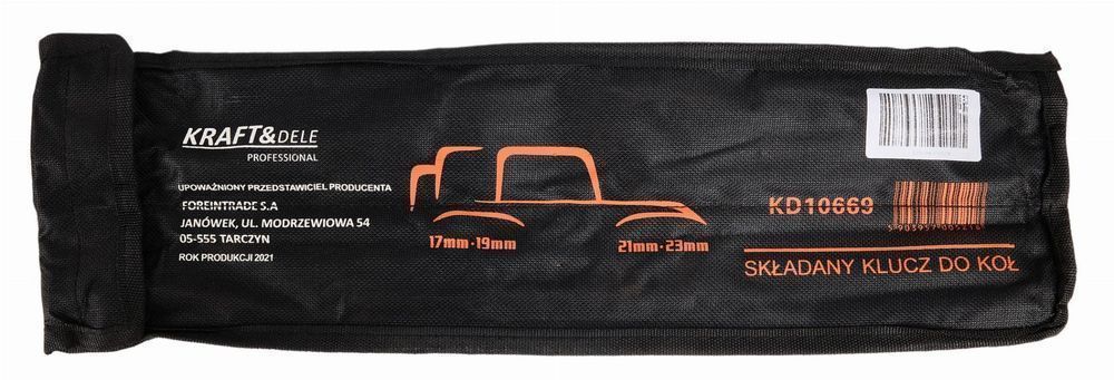Składany klucz do kół 17-19mm / 21-23mm KD 10669 Kraft Dele KD10669