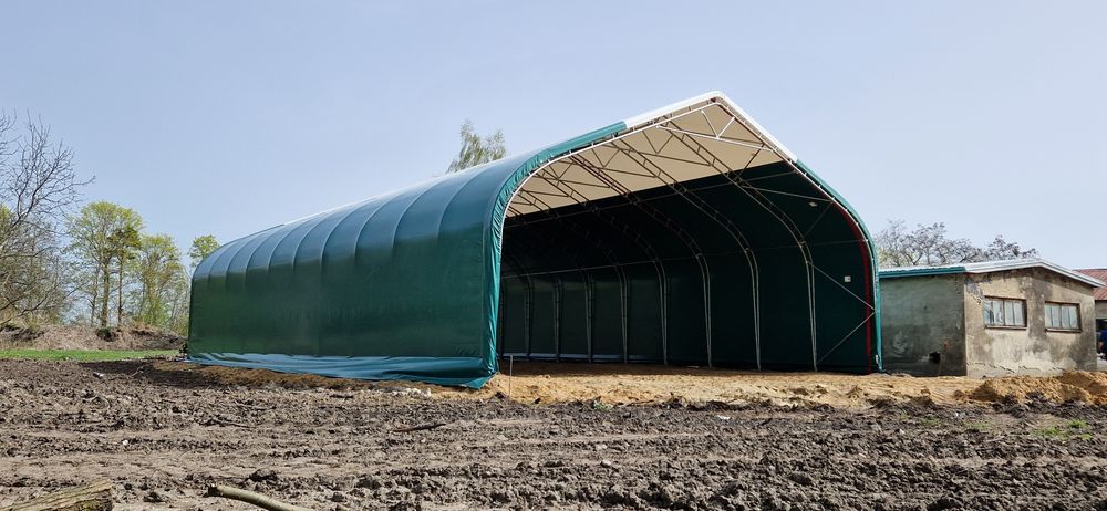 Hala łukowa 12x20x6,7 bele namiotowa wiata magazyn hangar