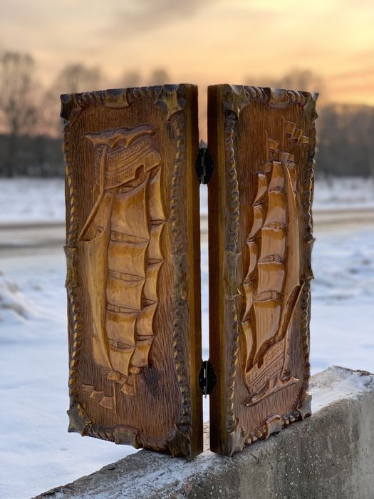 Нарди ручна робота корабель море вироби з деревини подарунок