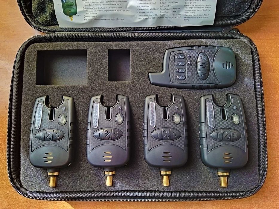 Набір сигналізаторів клювання з пейджером Lixada 4+1