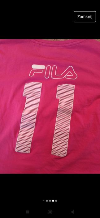 Fila L oversizowy t-shirt crop top