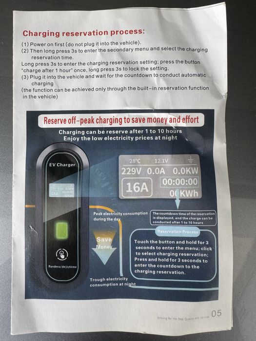 Cabo carregamento EV AC Charging Mode2 IC-CPD