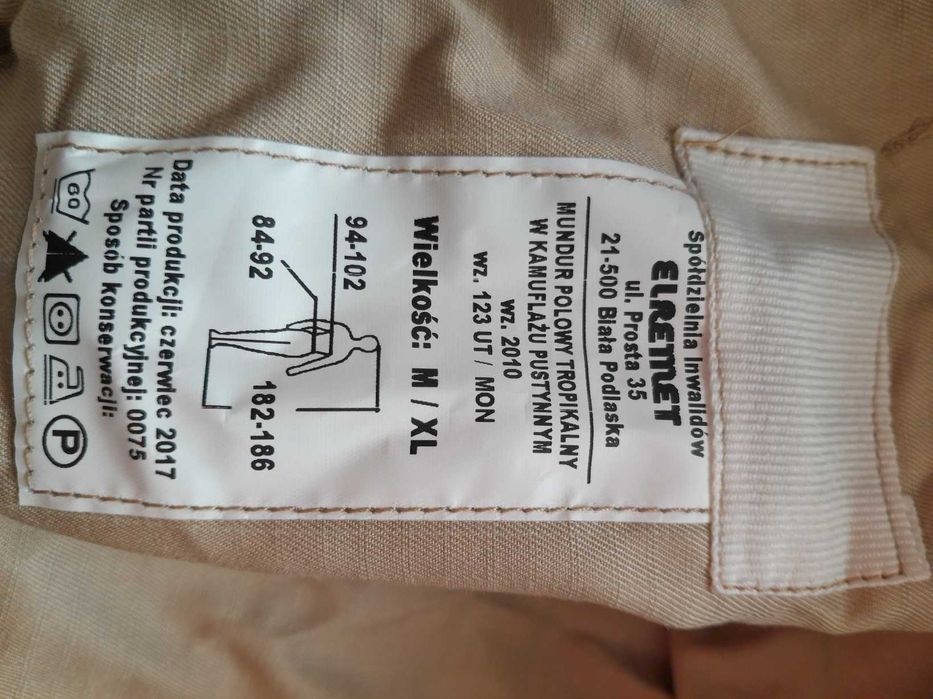 Bluza wojskowa moro tropikalne, kamuflarz pustynny demobil
