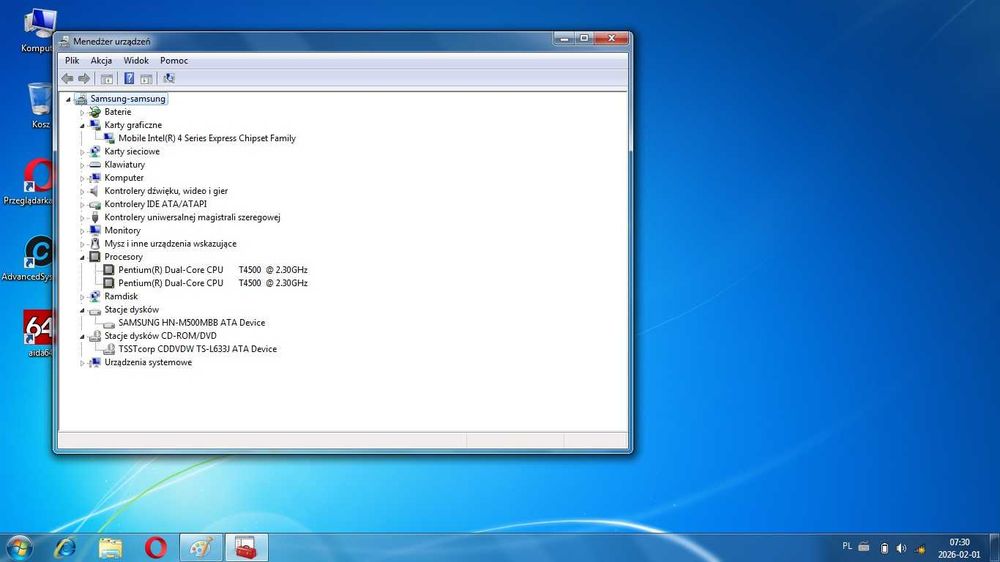 Samsung R540 Core2Duo Intel T4500 2.30 GHz.Ram3Gb,Hdd\500GB,Gwarancja