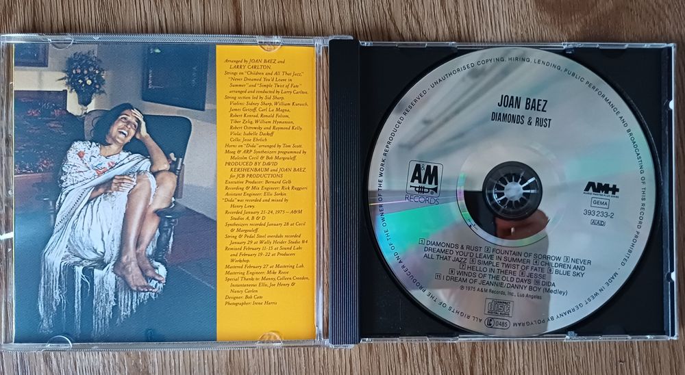 Cd Joan Baez Diamonds & Rust
