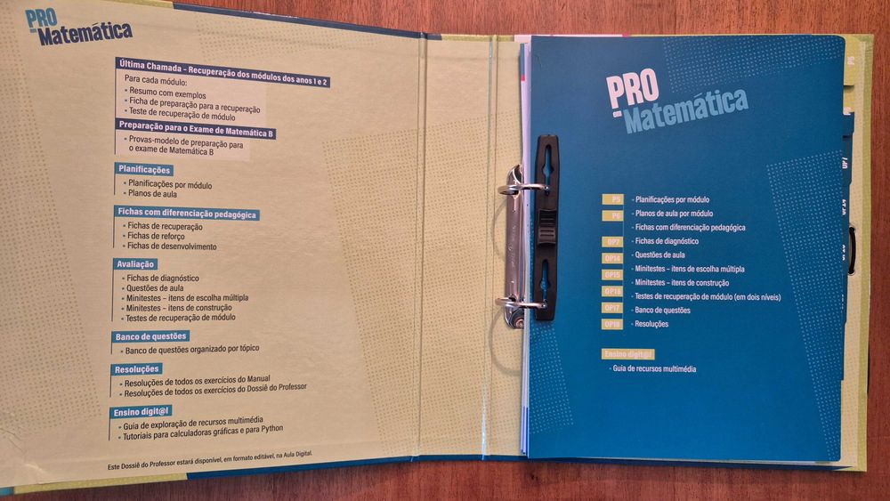 Vendo Dossier Professor e Manuais PRO EM MATEMÁTICA, Ano 3 - Profissional P5, P6, OP7, OP14 a OP18 - NOVO!