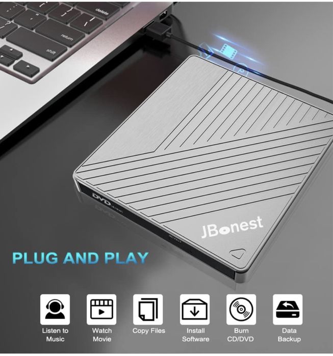 Zewnętrzny napęd CD DVD USB 3.0 typu C