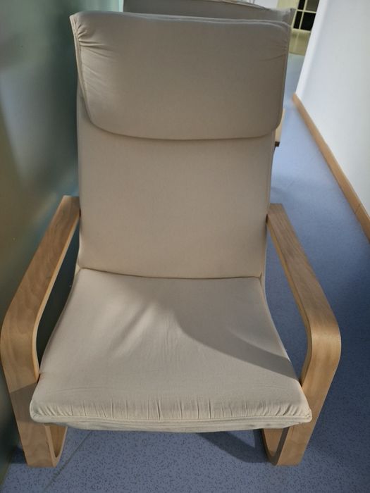 Cadeira IKEA PÖANG - Cor Marfim / Madeira Clara (Excelente Estado)