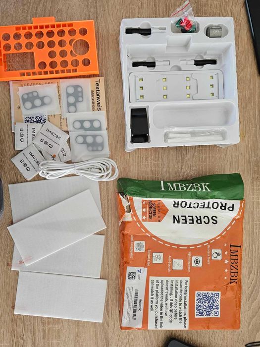 IMBZBK Zestaw 4+4 Szkło hartowane + szkło aparat do Samsung S23 Ultra