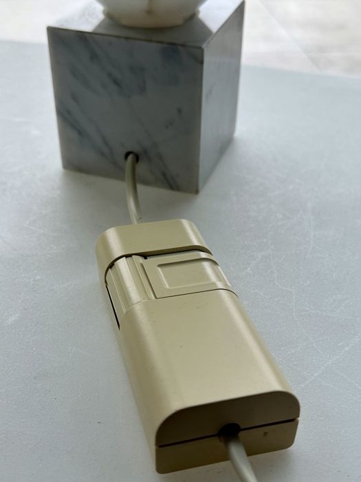 Vintage Lampka Kula Marmurowa LINDNER Mid-Century Modern Mega Design