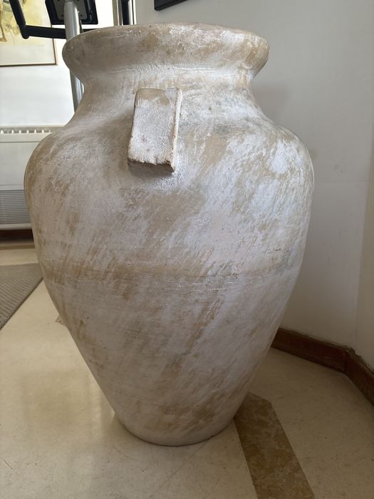 Vaso Grande em Cerâmica Estilo Ânfora