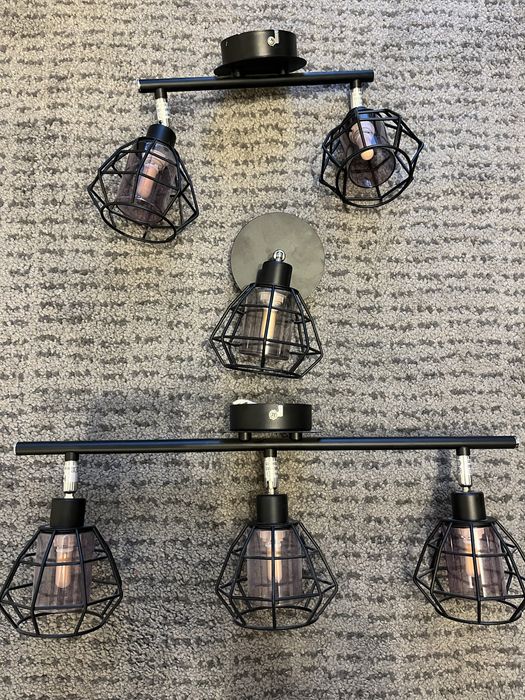 zestaw lamp 2 sufitowe i kinkiet