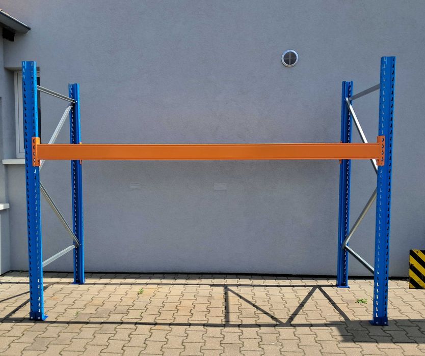 Regały paletowe do warsztatu STOW, regał do magazynu wys. 2100mm szeroki 2700mm