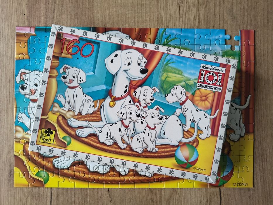 Puzzle Trefl 160, Disney, 101 Dalmatyńczyków, lata 90-te