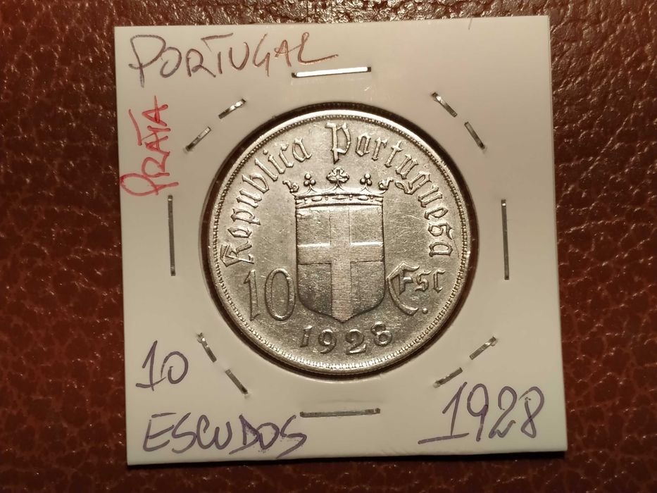 B47 moeda em prata de 10 escudos de 1928 Batalha de Ourique - Portugal
