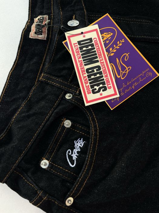 Calções Corteiz Crest Chainstitch Denim