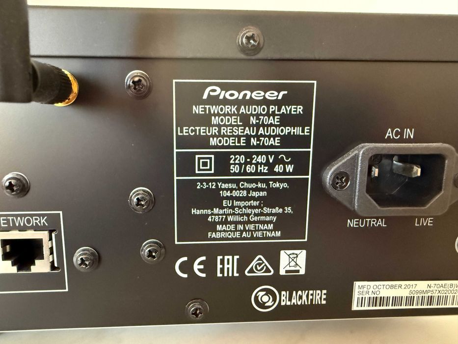 Pioneer N-70AE – Network Audio Player Hi-Fi / High-Resolution