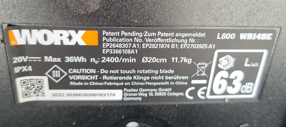 WORX Landroid L800 WR148E – bateria 4 Ah + stacja