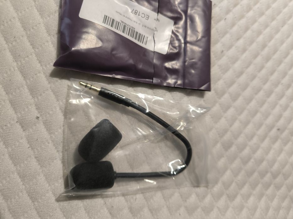 3,5 cm 19 cm wymienny mikrofon z redukcją szumów odłączany czarny