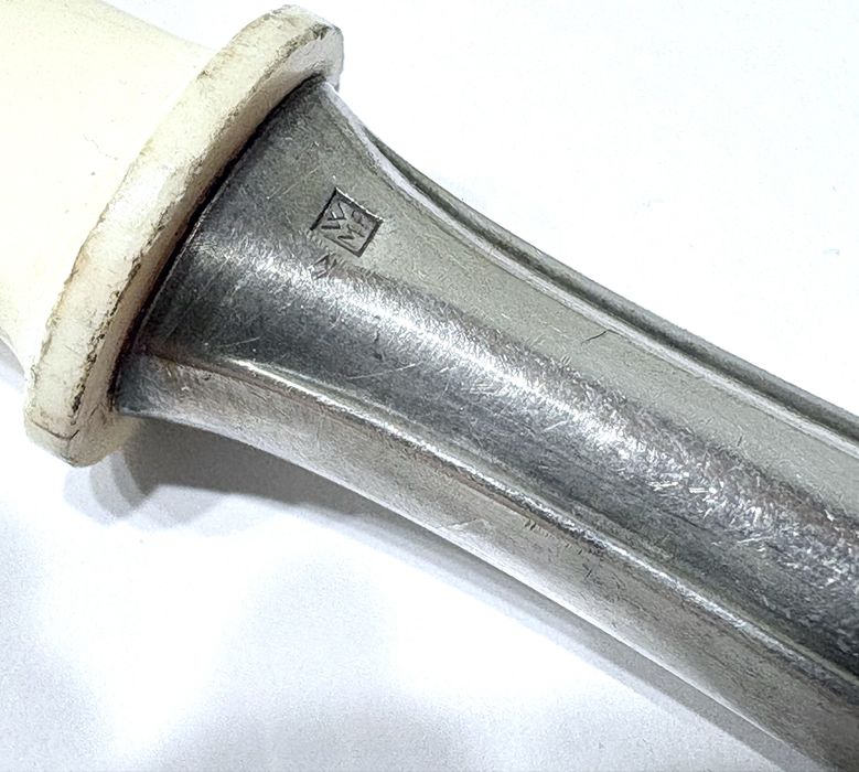 Talheres de salada vintage WMF com banho em prata e celluloíde