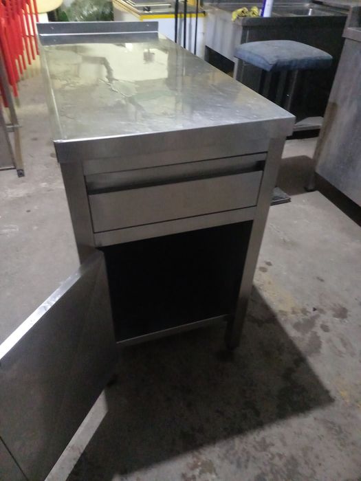 Bancada inox com gaveta