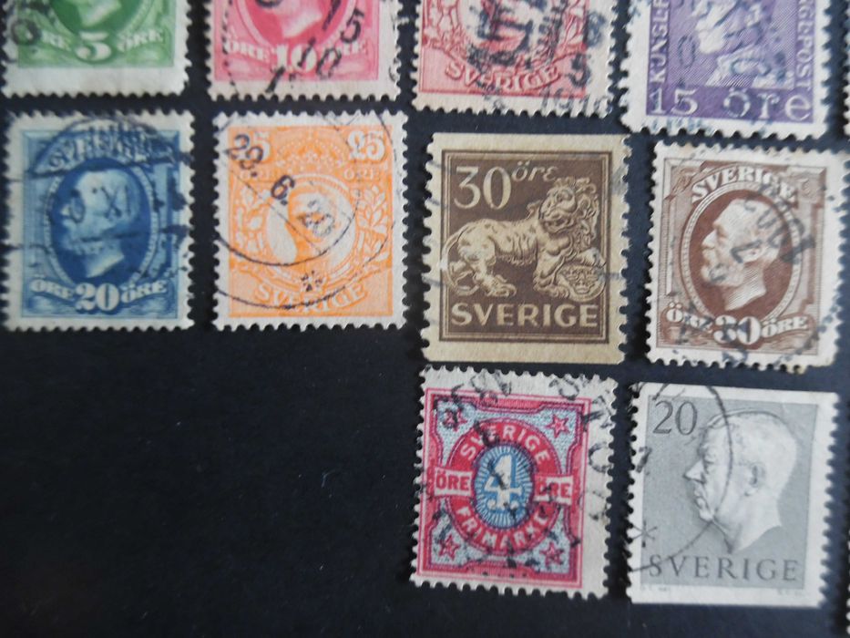 Selos Suécia- Lote de selos Clássicos