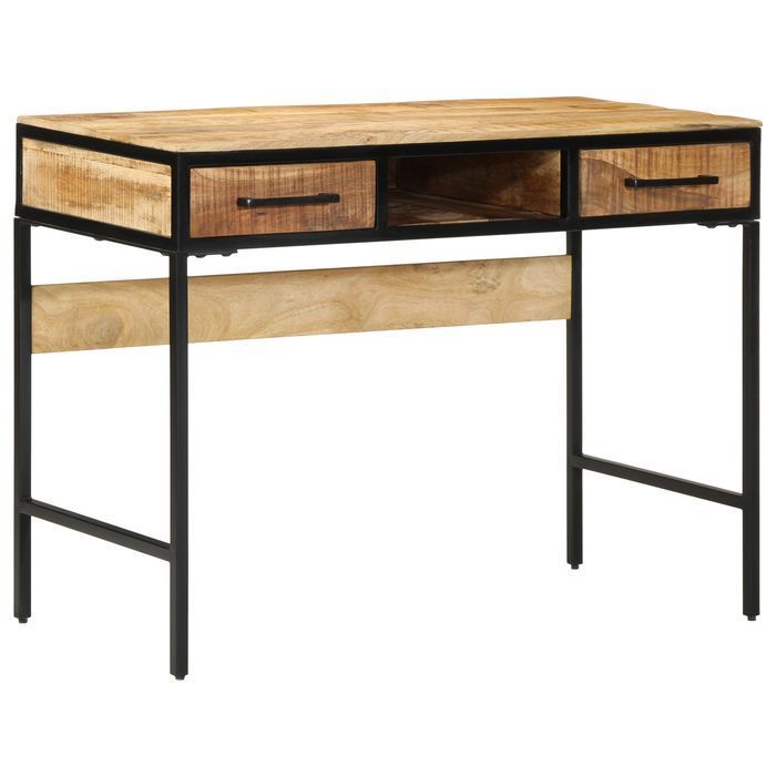 Vidaxl Biurko 100X50X75 Cm Z Litego Drewna Z Surowego Mango