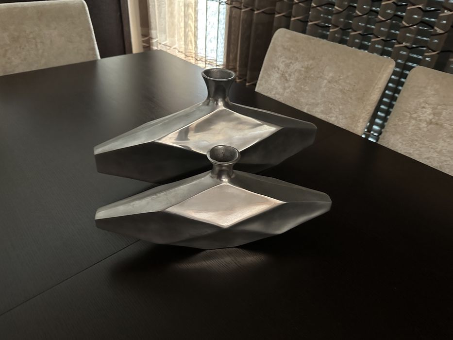 Peças metal de decoração elegantes 4 peças + 3 bolas