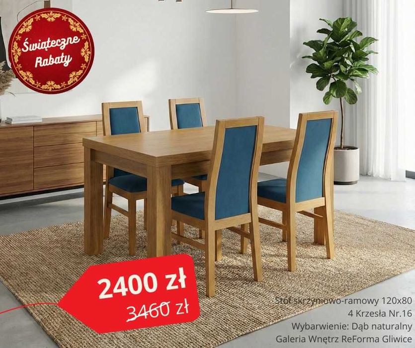 Zestaw stół i krzesła