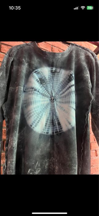 bluza grunge ciepła z bawełny tie dye