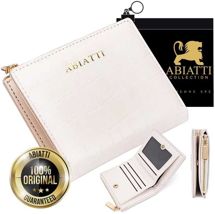 Mały Portfel Damski Antykradzieżowy RFID ABIATTI Portmonetka Na Zamek
