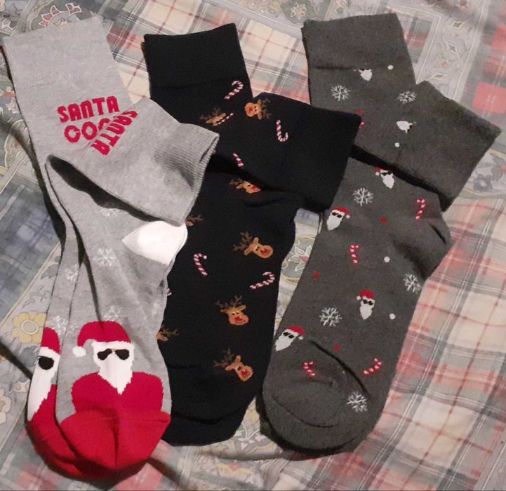 Новогодние носки 39-42 см.