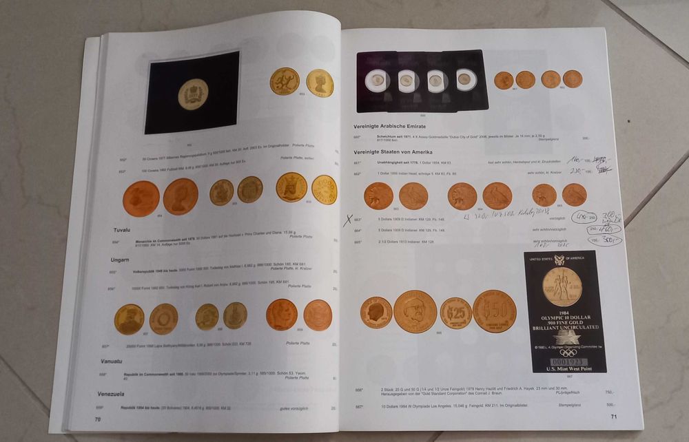 Katalog aukcyjny Złote Monety + Chiny .