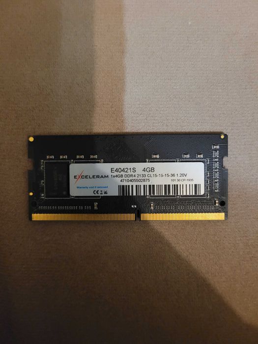 Пам'ять для ноутбуків Exceleram 4 GB SO-DIMM DDR4 2133 MHz (E40421S)