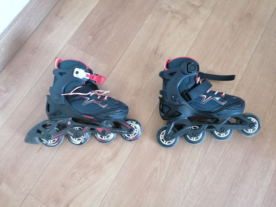 Patins em linha oxelo rosa