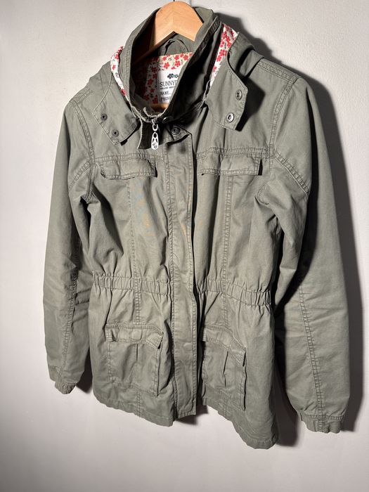 TCHIBO kurtka kolor khaki roz S 158-164 bawełna