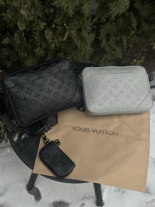 Сумка Louis Vuitton 2в1 чорна барсетка LV месенджер Луи Витон Лв