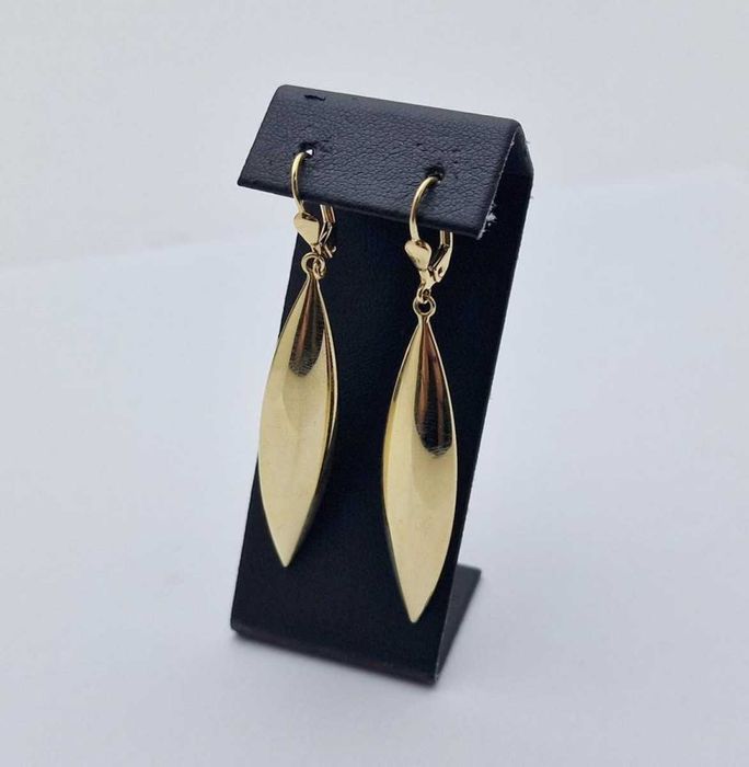 Piękne Długie Kolczyki Sople 3,42g 585p 6cm