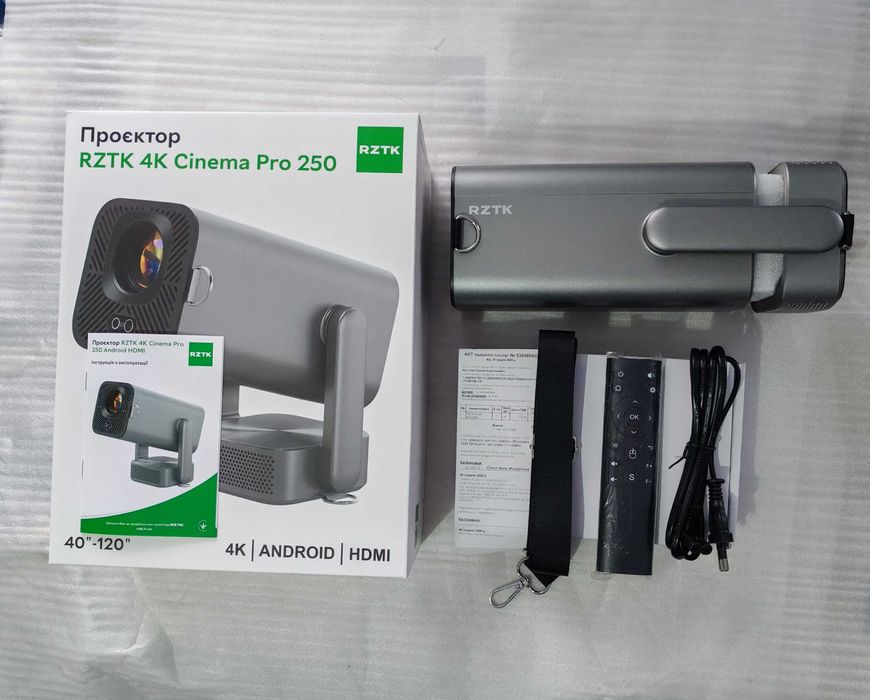Проектор RZTK 4K Cinema Pro 250 Android. Автофокус. Оф. гарантия !