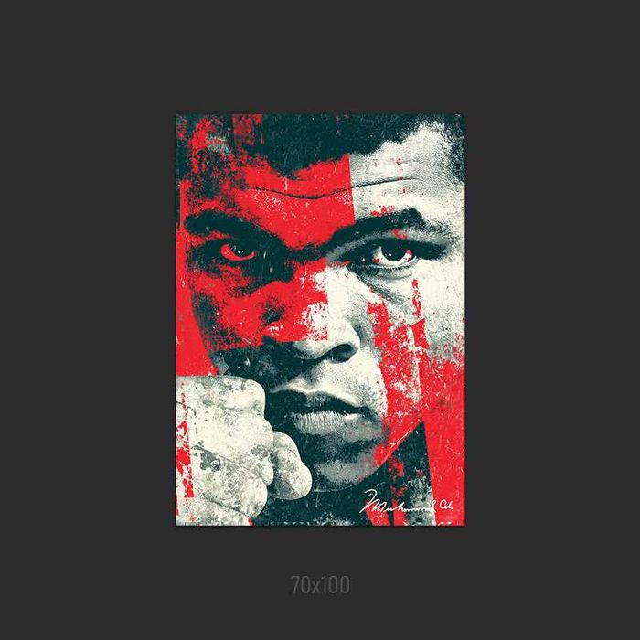 Obraz / Plakat - 70x100 - druk na papierze [muhammad ali 2)