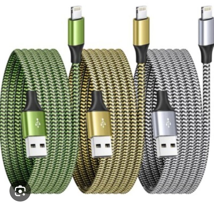 Kabel do ładowarki iPhone'a do iPhone'a 1,8 m/zestaw 3 sztuk;