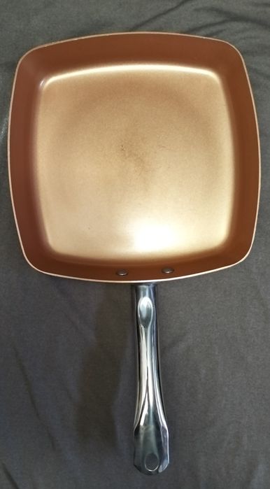 Frigideira banho cobre antiaderente pouco uso. (ver desconto no texto)