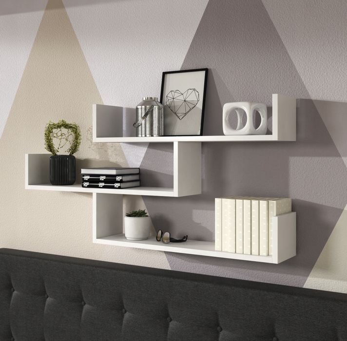 Bratex TRIO 003 biała półka wisząca 119 cm