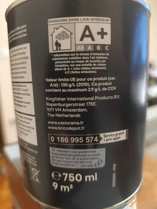 Lacado para madeira e metal GoodHome Clontarf Velours 0,75L