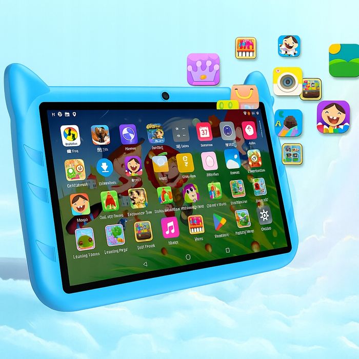 Tablet Smart Dla Dzieci Zabawka Na Prezent WiFi Android 7.5" LCD Etui Graf