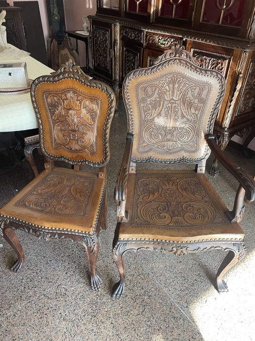 Mobília Antiga em Madeira Maciça – Sala, Quartos e Escritório – Excelente Estado